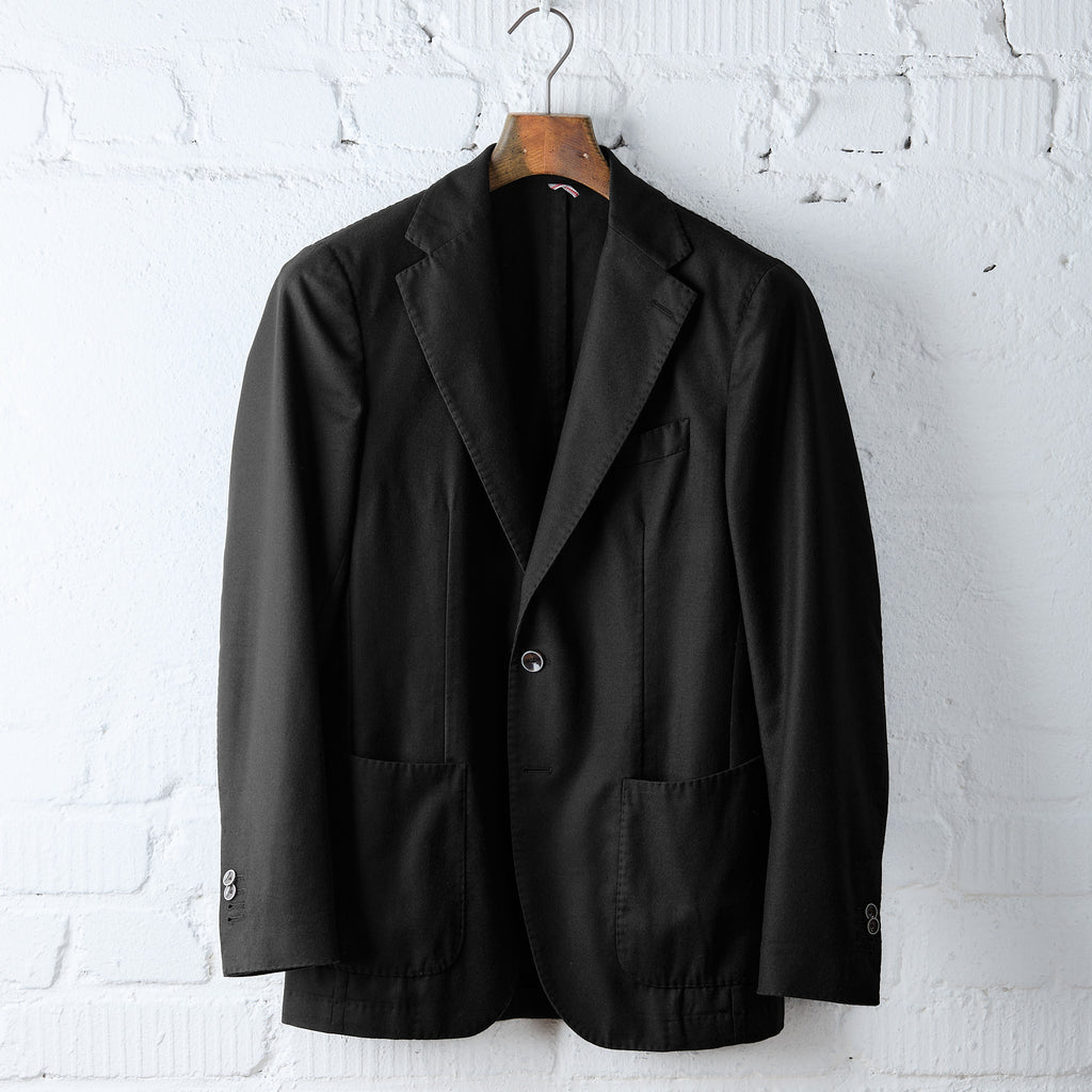 the last of the true by santaniello | wool blazer - black