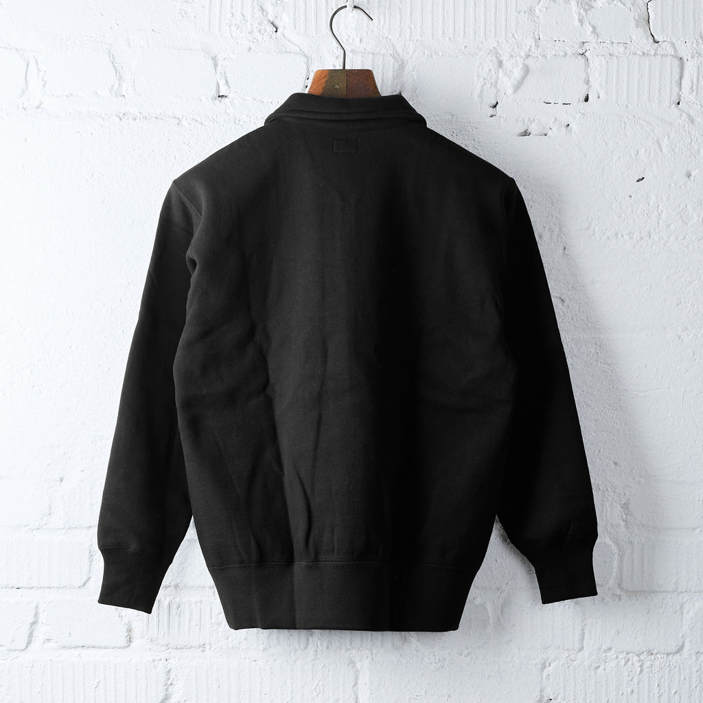 the real mccoy's | 10oz loopwheel 1/4 zip sweatshirt - black - Bild 2