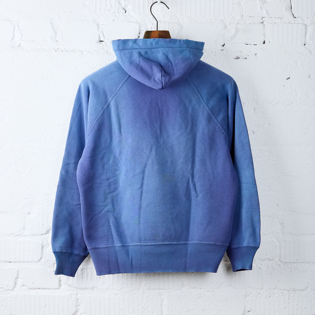 the real mccoy's | 9oz raglan hooded sweatshirt / faded mq navy - Bild 2
