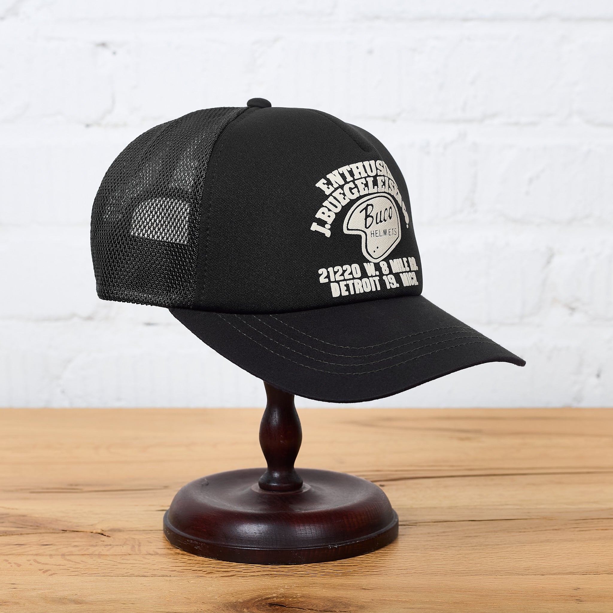 the real mccoy's buco mesh cap enthusiast black
