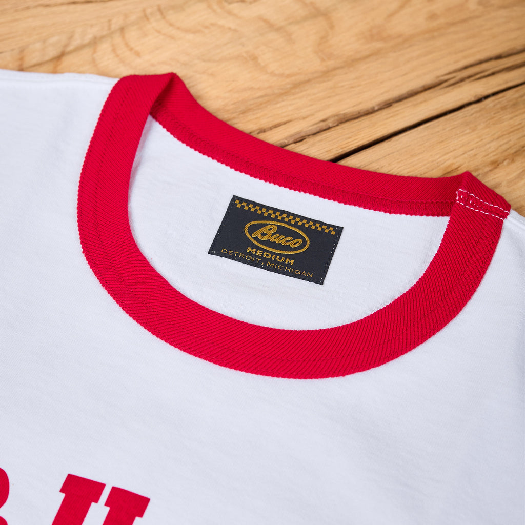 the real mccoy's | buco tee - flying wheel white/red - Bild 4