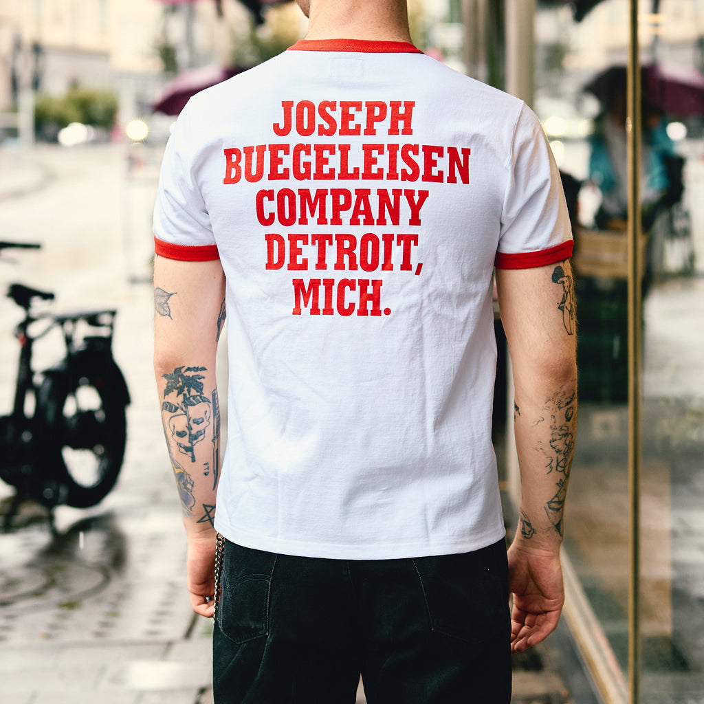 the real mccoy's | buco tee - flying wheel white/red - Bild 5