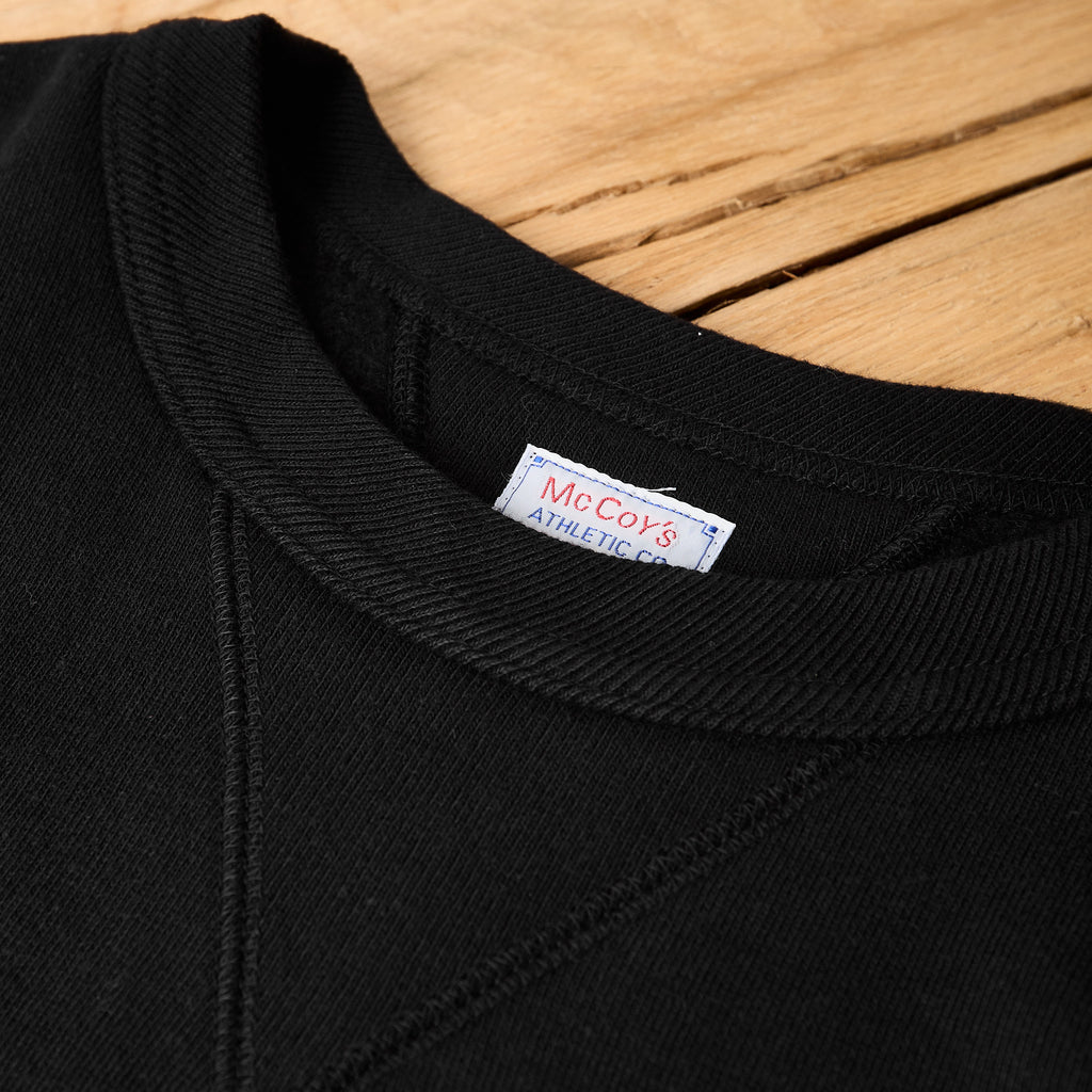 the real mccoy's | loopwheel crewneck sweatshirt - black - Bild 3