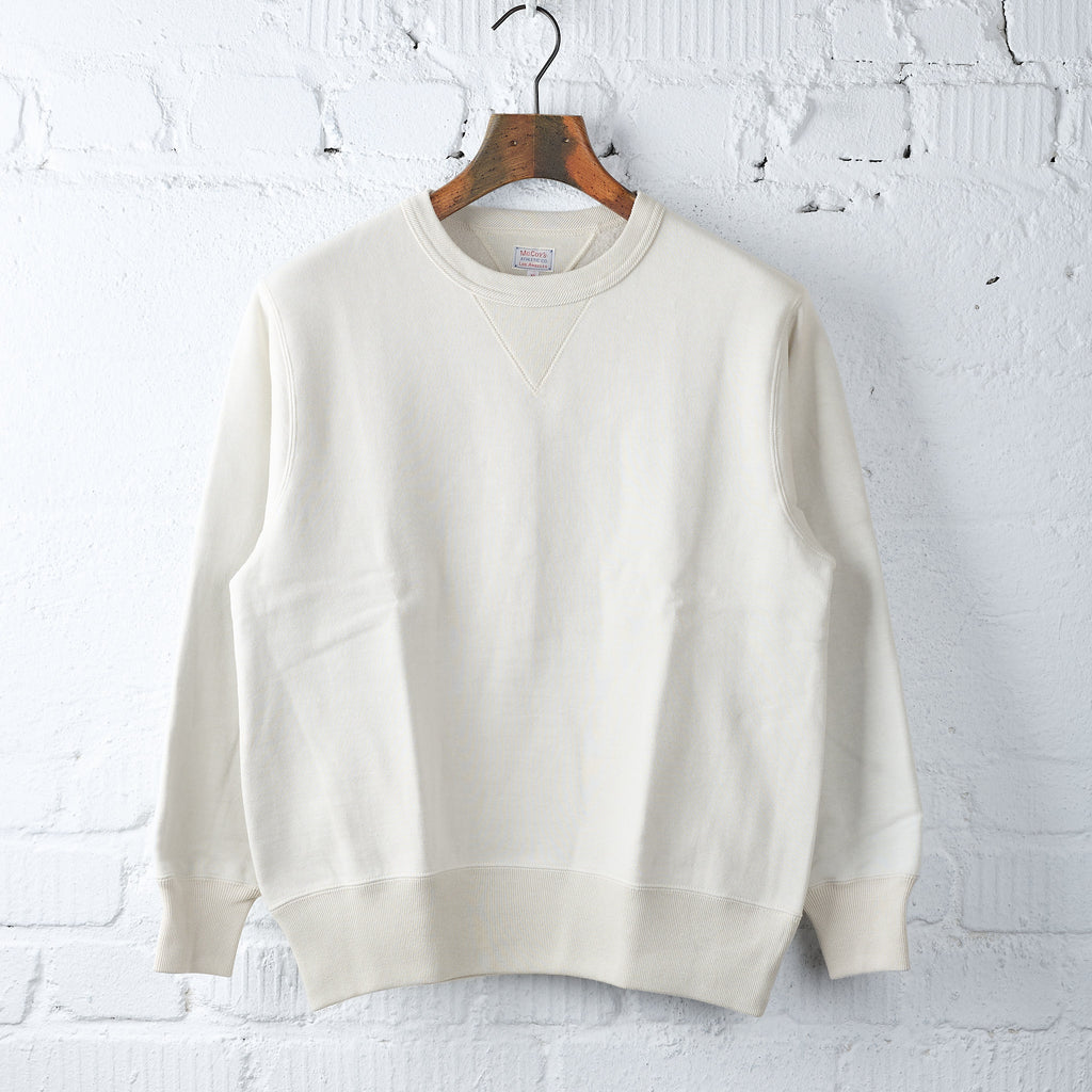 the real mccoy's | loopwheel crewneck sweatshirt - milk - Bild 1