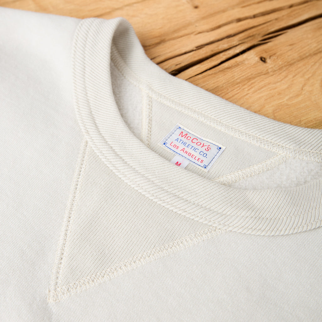 the real mccoy's | loopwheel crewneck sweatshirt - milk - Bild 3