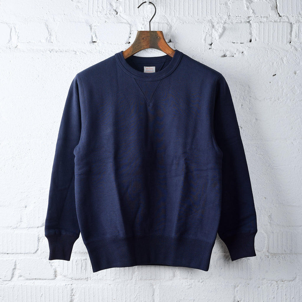 the real mccoy's | loopwheel crewneck sweatshirt - navy