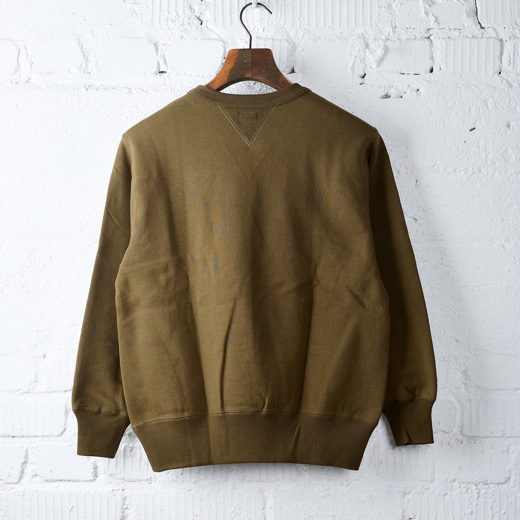 the real mccoy's | loopwheel crewneck sweatshirt - olive - Bild 2