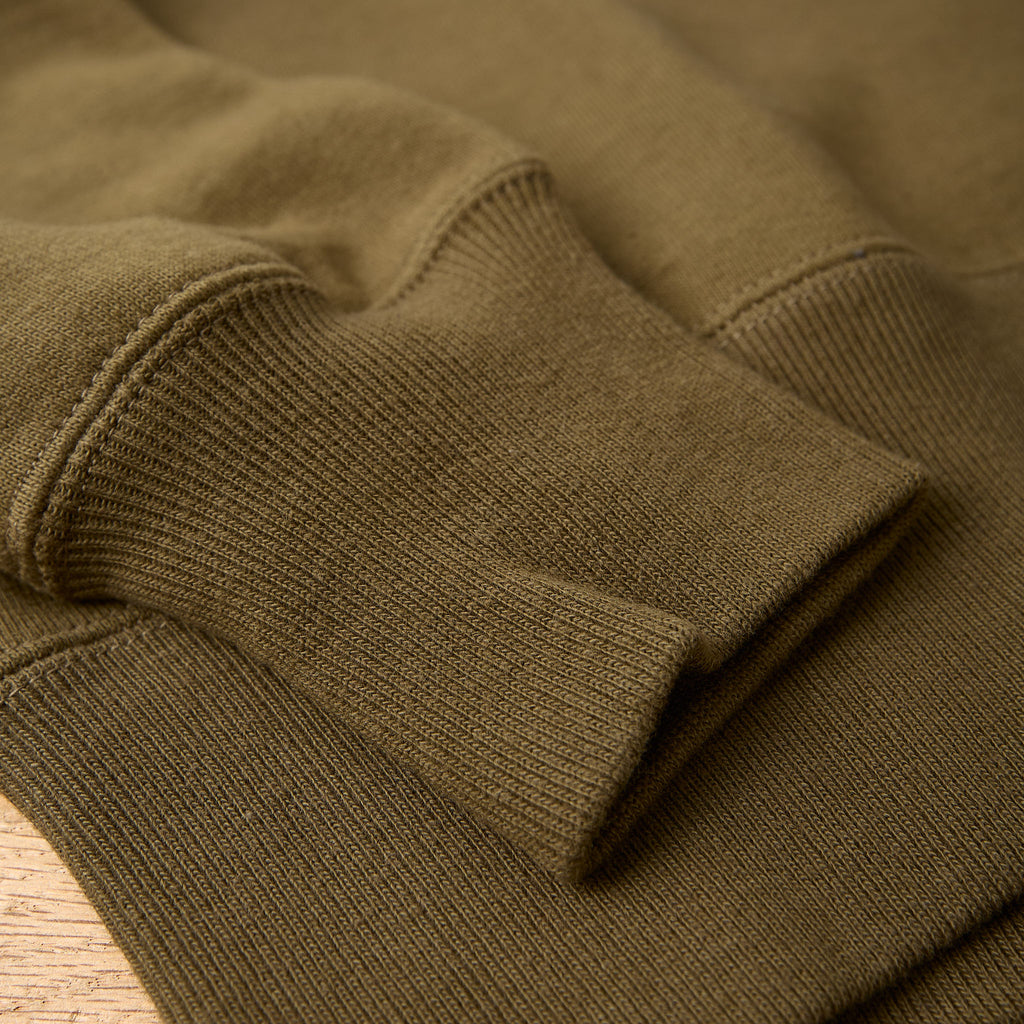 the real mccoy's | loopwheel crewneck sweatshirt - olive - Bild 4
