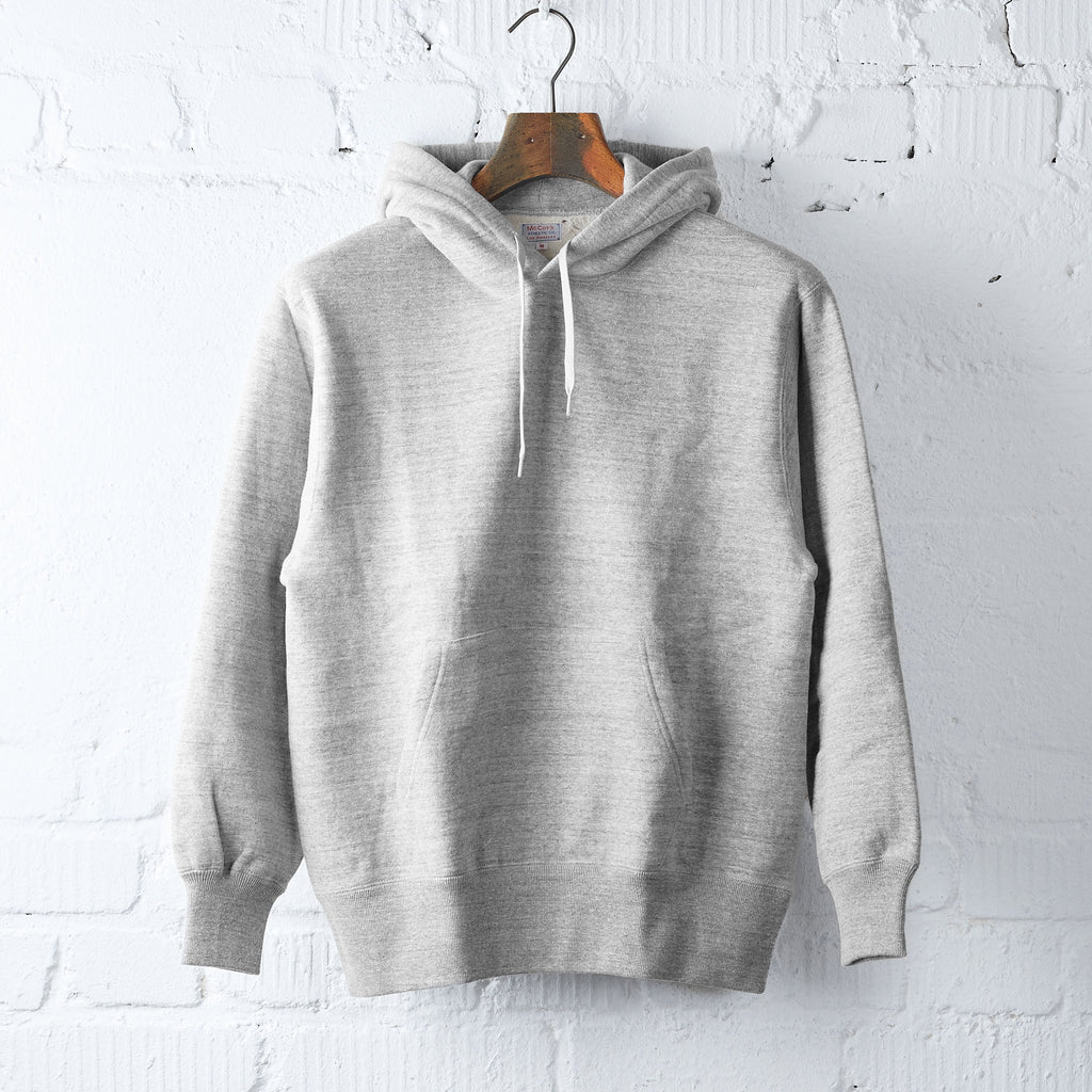 the real mccoy's | loopwheel hooded sweatshirt - gray