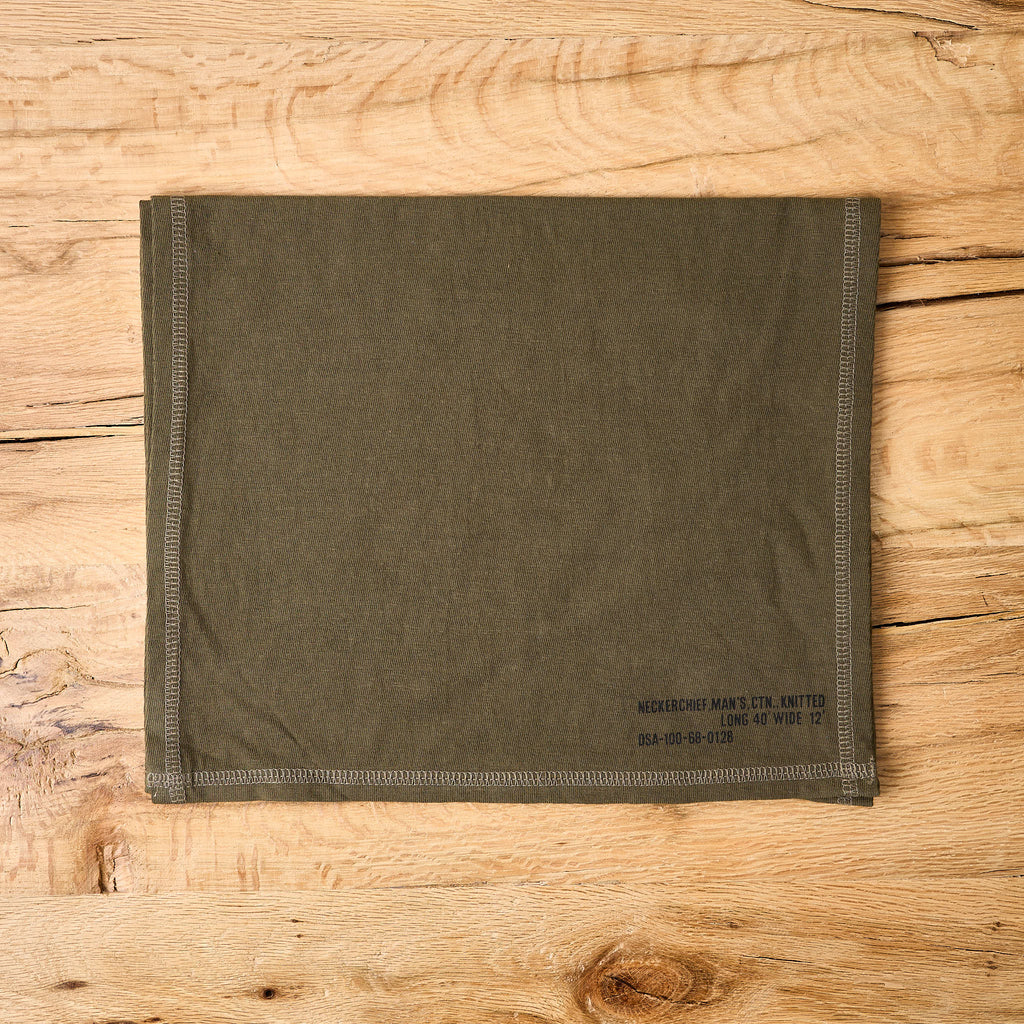 the real mccoy's | ma25007 knitted neckerchief - olive