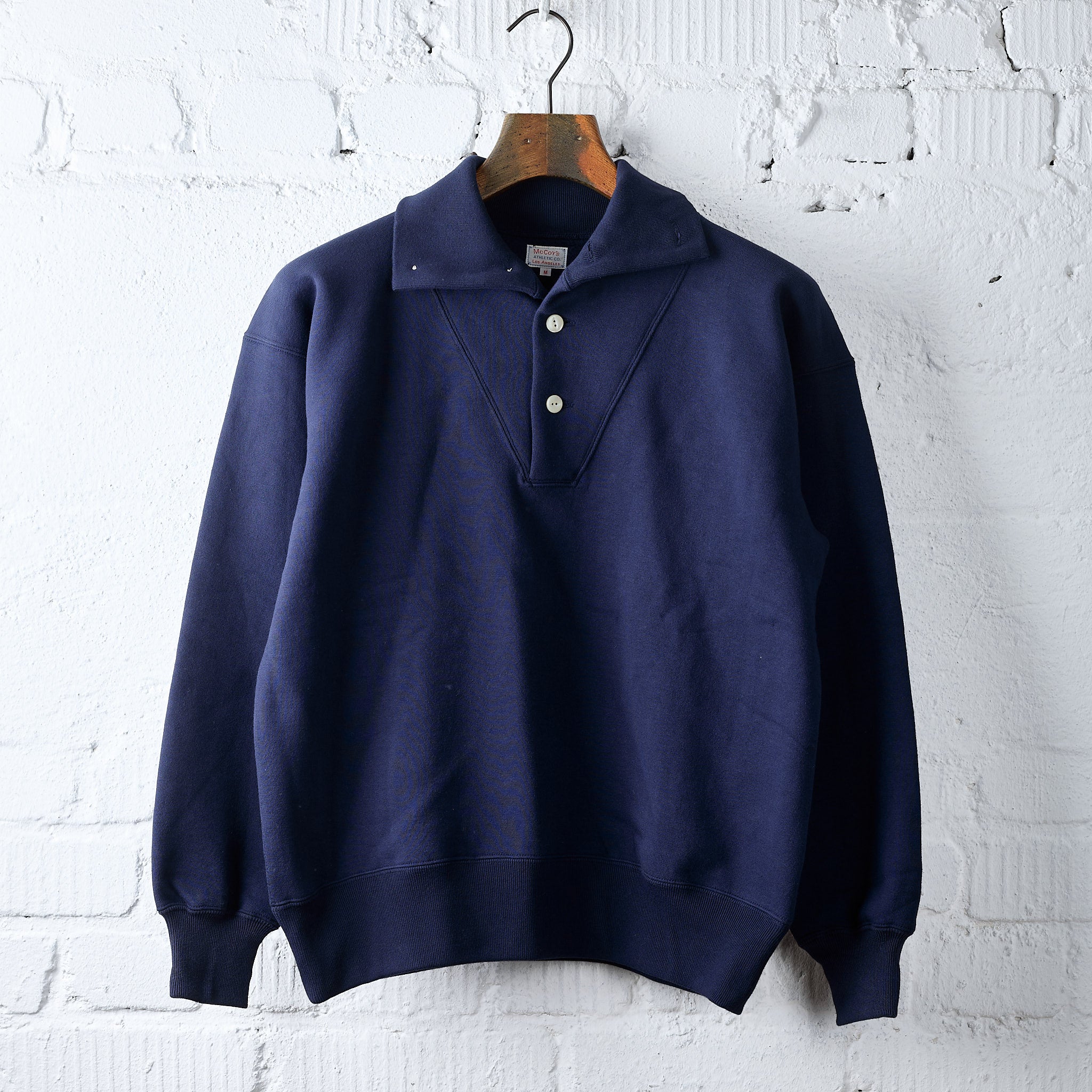 the real mccoy's | 10oz loopwheel cruiser sweatshirt - navy – stuf