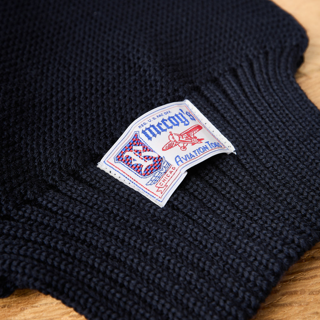 the real mccoy's | scarf, wool-knit - navy - Bild 2