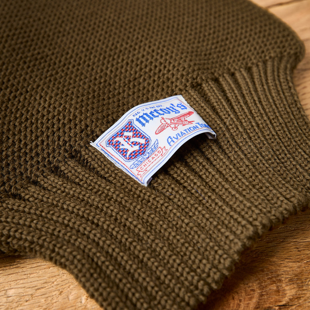 the real mccoy's | scarf, wool-knit - olive - Bild 2