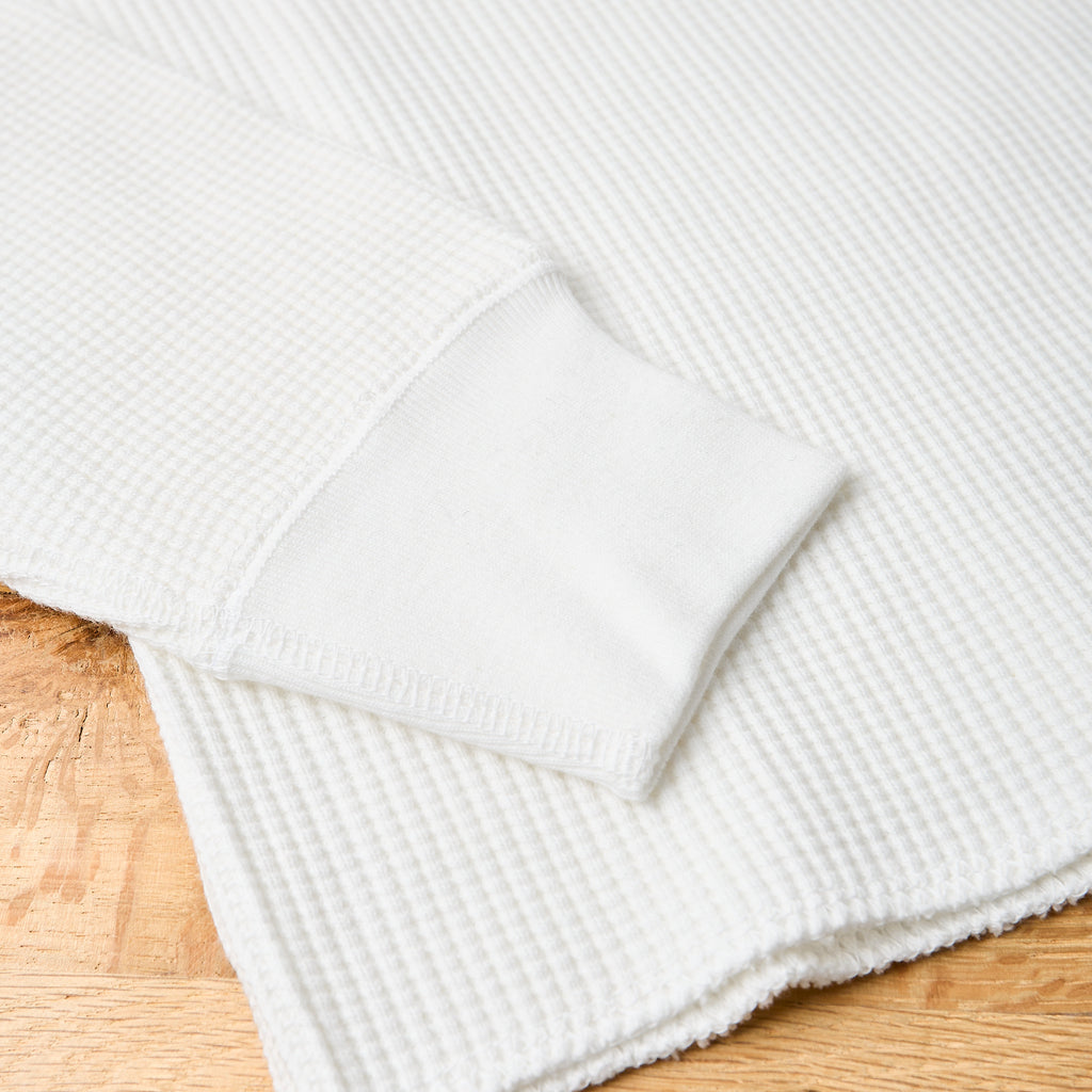 the real mccoy's | waffle thermal henley undershirt l/s - white - Bild 4