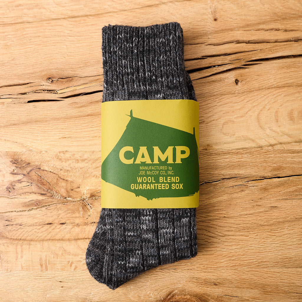 the real mccoy's | wool blend outdoor 'camp' socks - charcoal