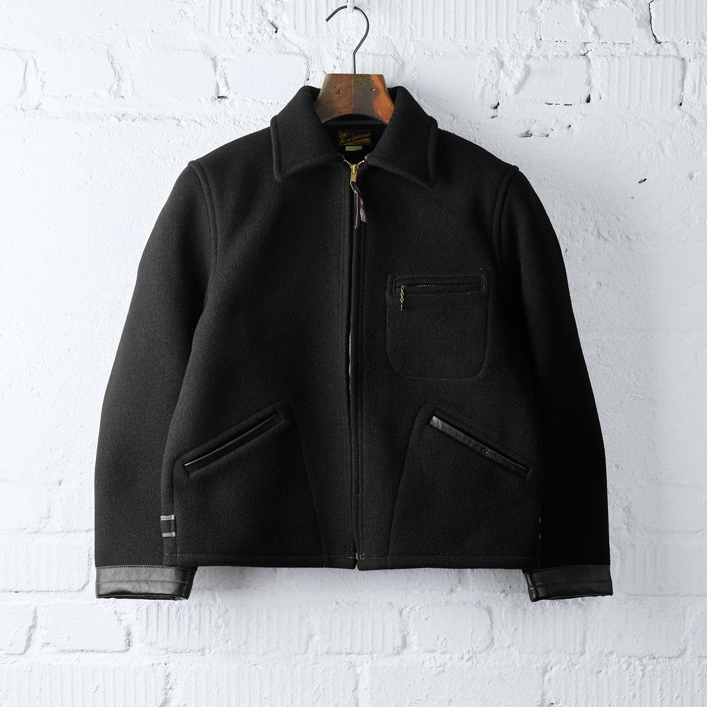the real mccoy's | wool field sports jacket - black