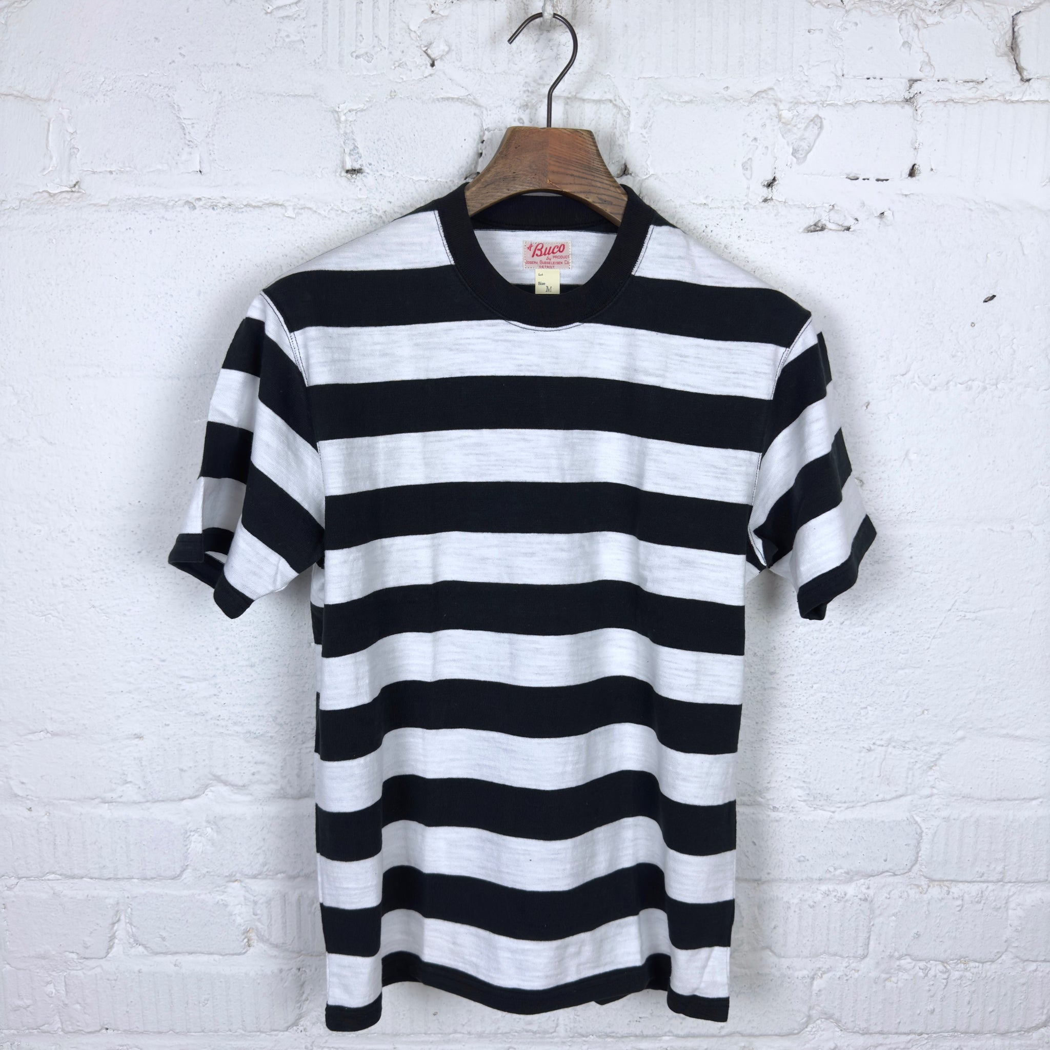 the real mccoy's | buco stripe tee s-s white – stuf|f-official