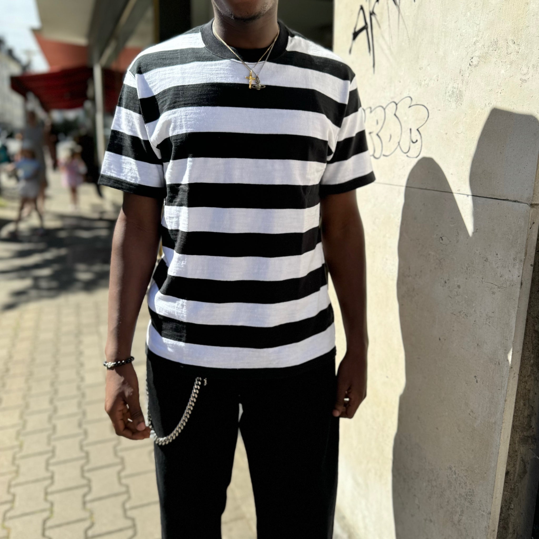 the real mccoy's | buco stripe tee s-s white – stuf|f-official