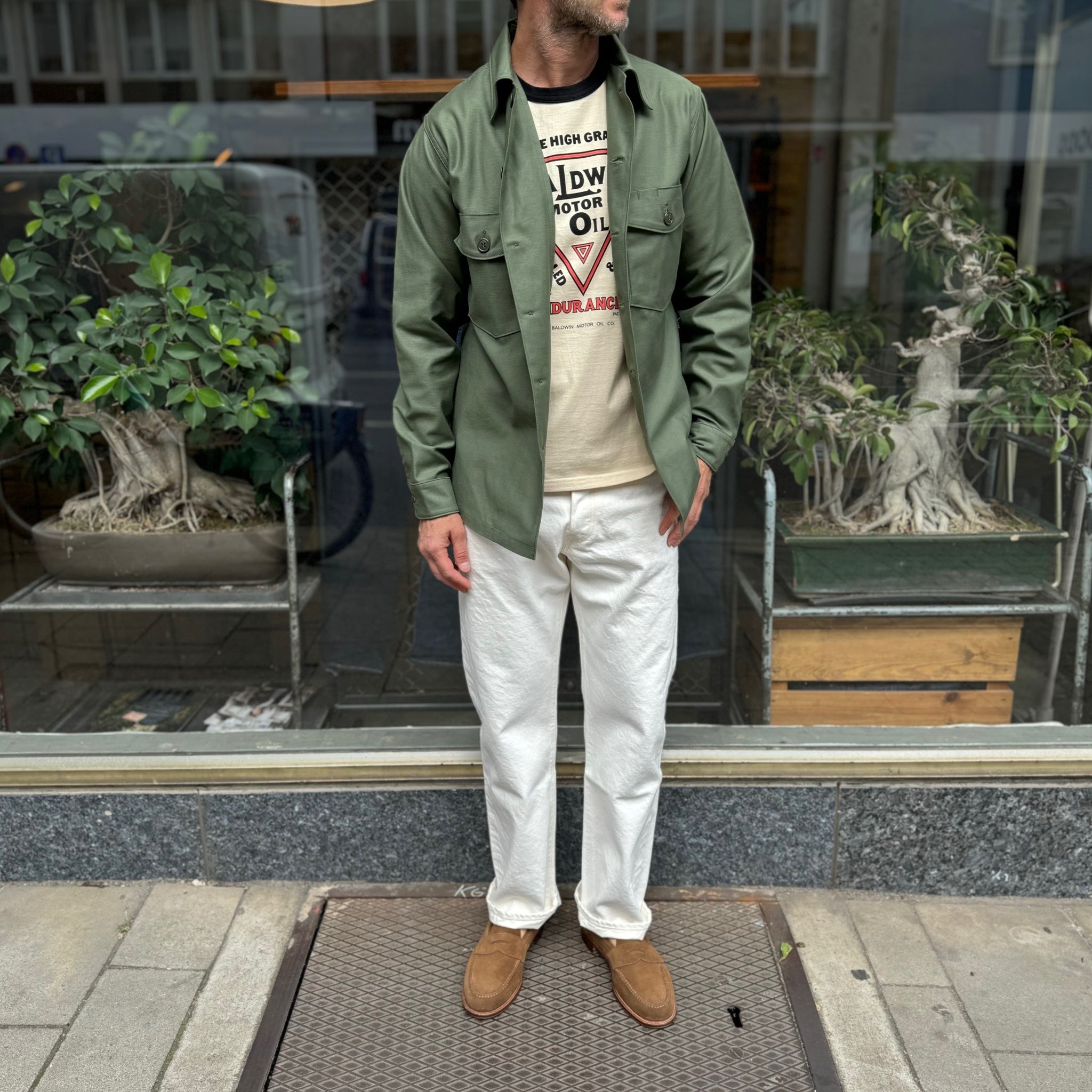 the real mccoy's | shirt, man's, cotton sateen, og-107 the real mccoy's | shirt, man's, cotton sateen, og-107