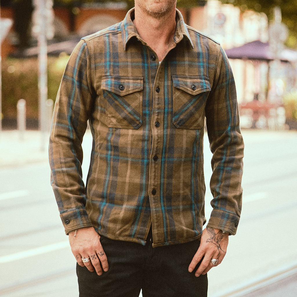 ues | 502551 extra heavy flannel shirt beige - Bild 2