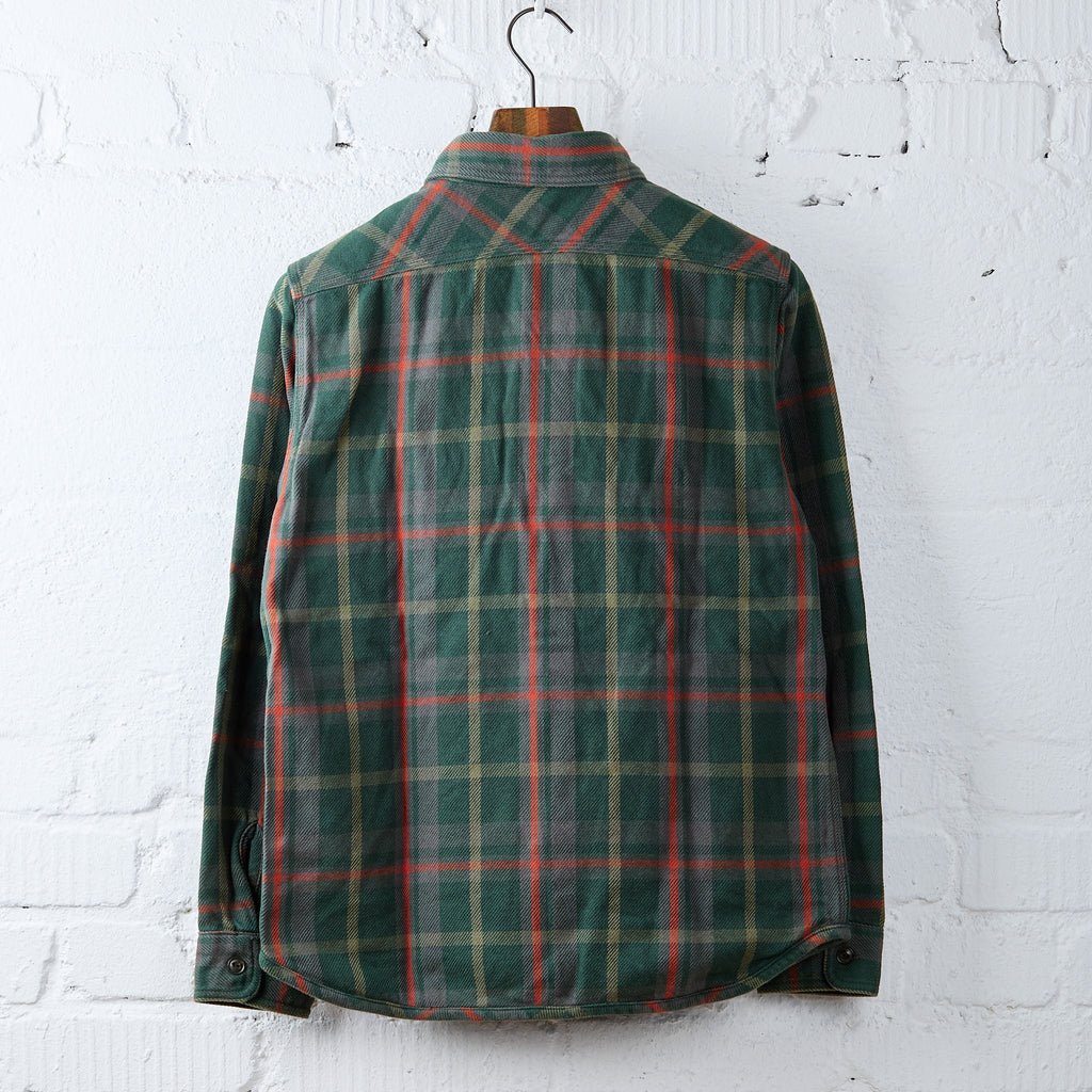 ues | 502551 extra heavy flannel shirt green - Bild 3