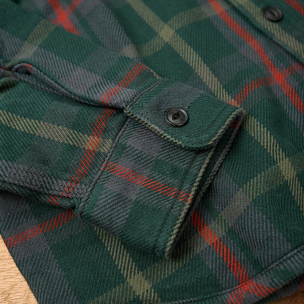 ues | 502551 extra heavy flannel shirt green - Bild 5