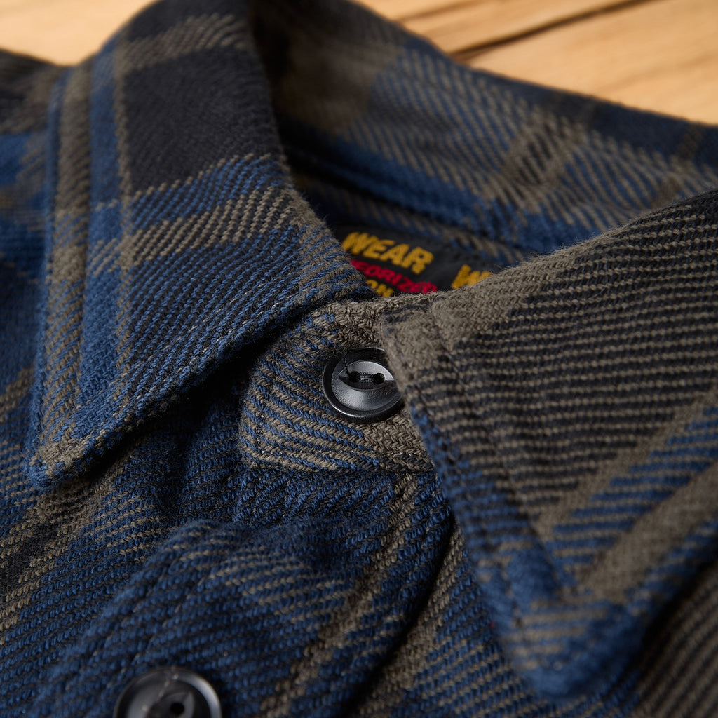 ues | 502552 extra heavy flannel shirt navy - Bild 4