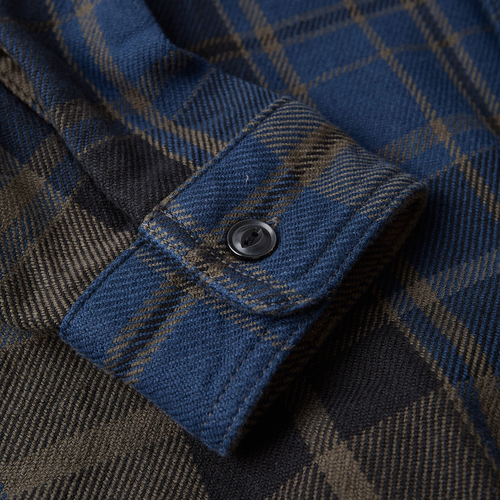 ues | 502552 extra heavy flannel shirt navy - Bild 5