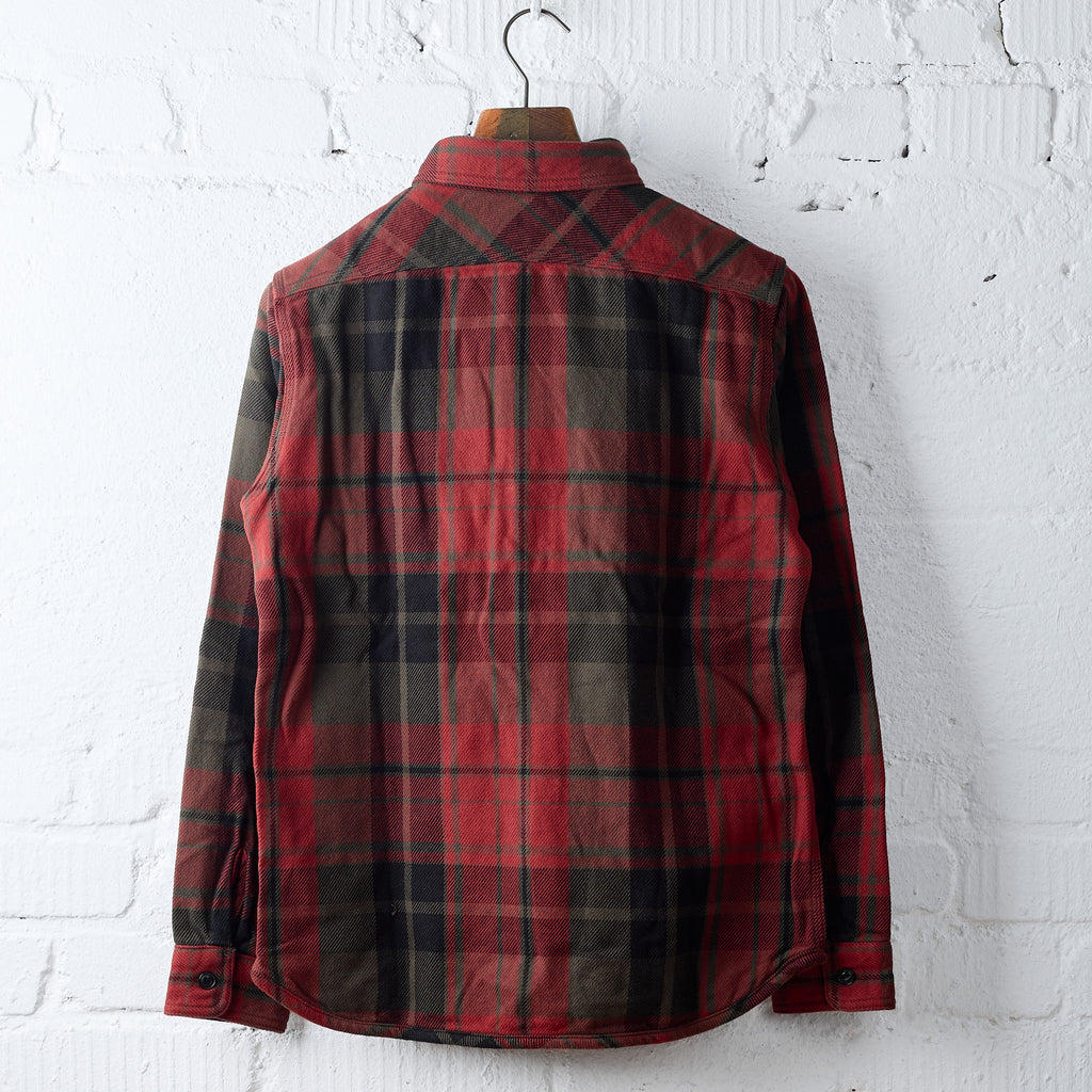 ues | 502552 extra heavy flannel shirt red - Bild 3