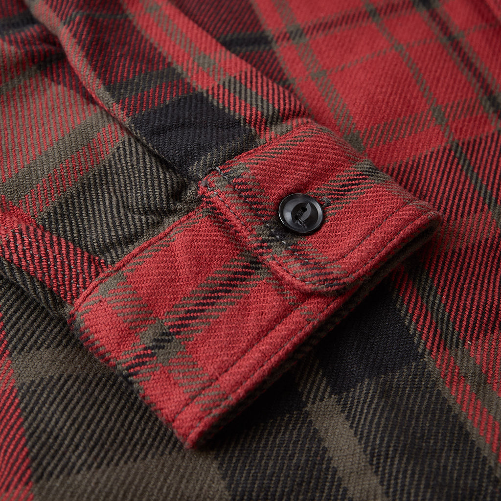 ues | 502552 extra heavy flannel shirt red - Bild 5