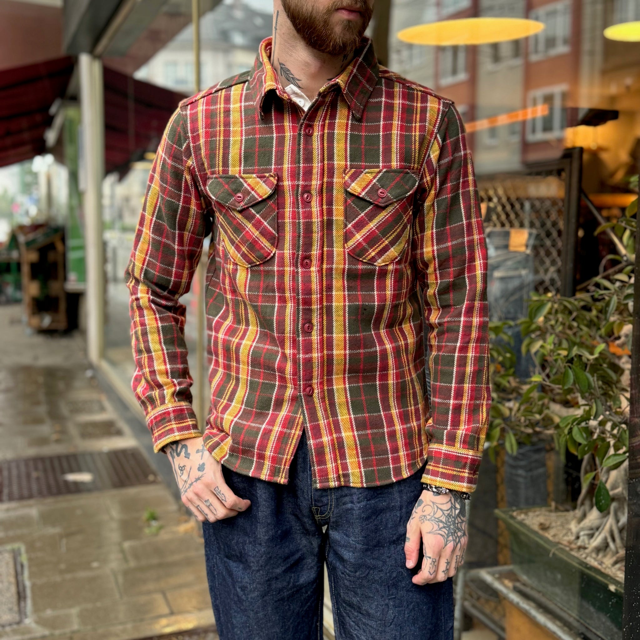 ues | heavy flannel shirt red – stuf|f-official ues | heavy flannel shirt red – stuf|f-official