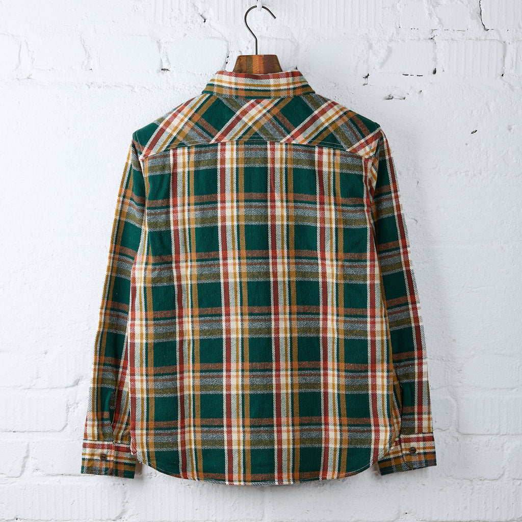 ues | 502553 heavy flannel shirt green - Bild 2