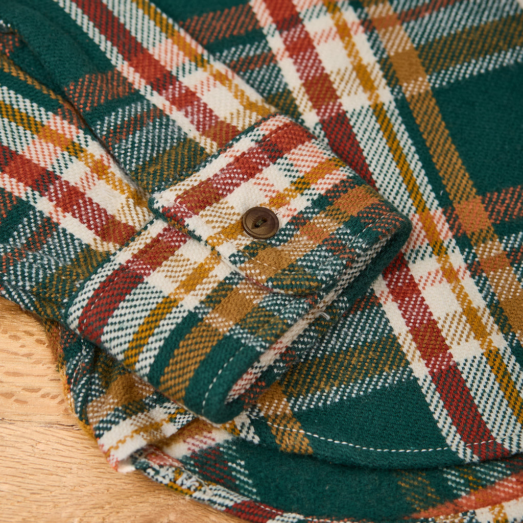 ues | 502553 heavy flannel shirt green - Bild 4