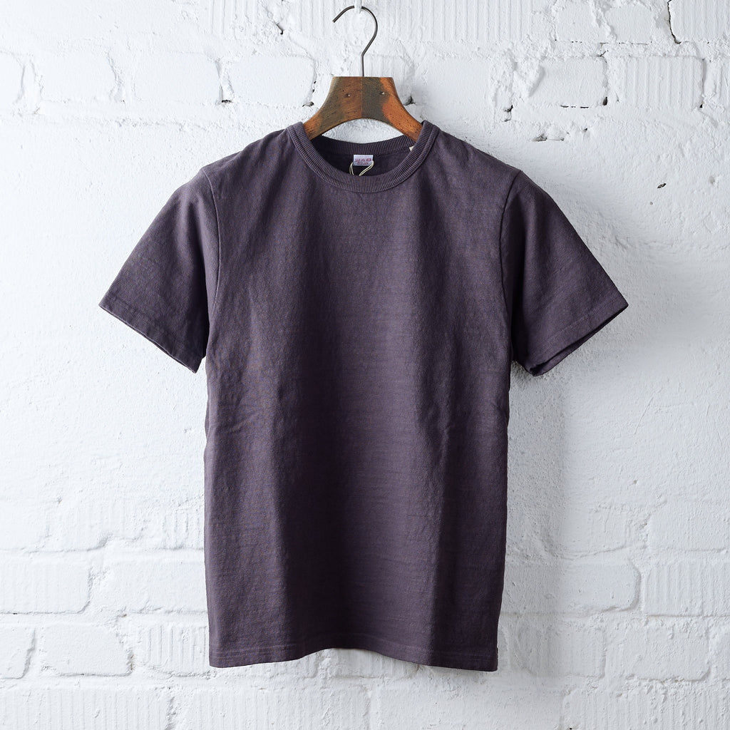 ues | no. 8. slub nep t-shirt - purple navy