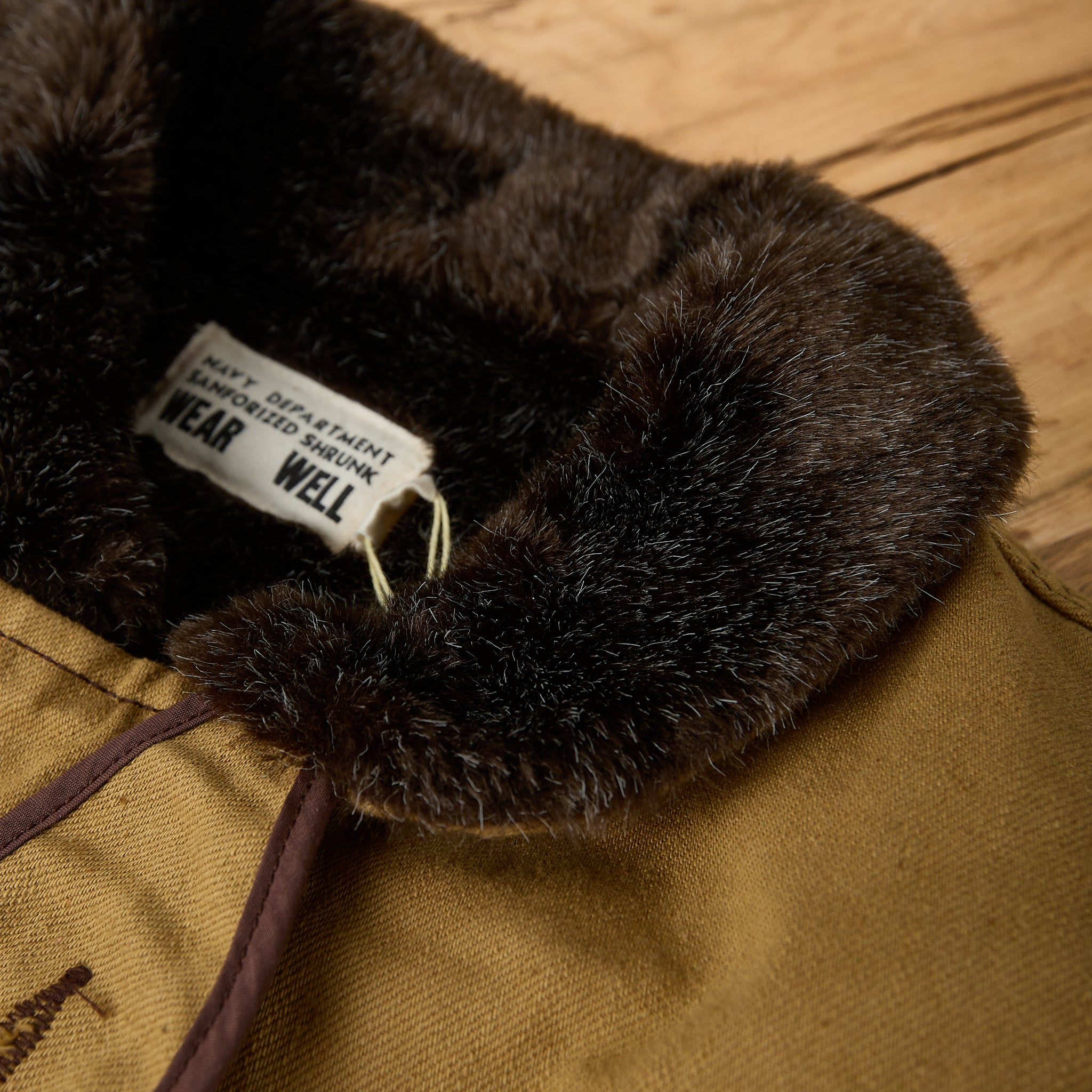 ues | short length deck jacket camel – stuf|f-official