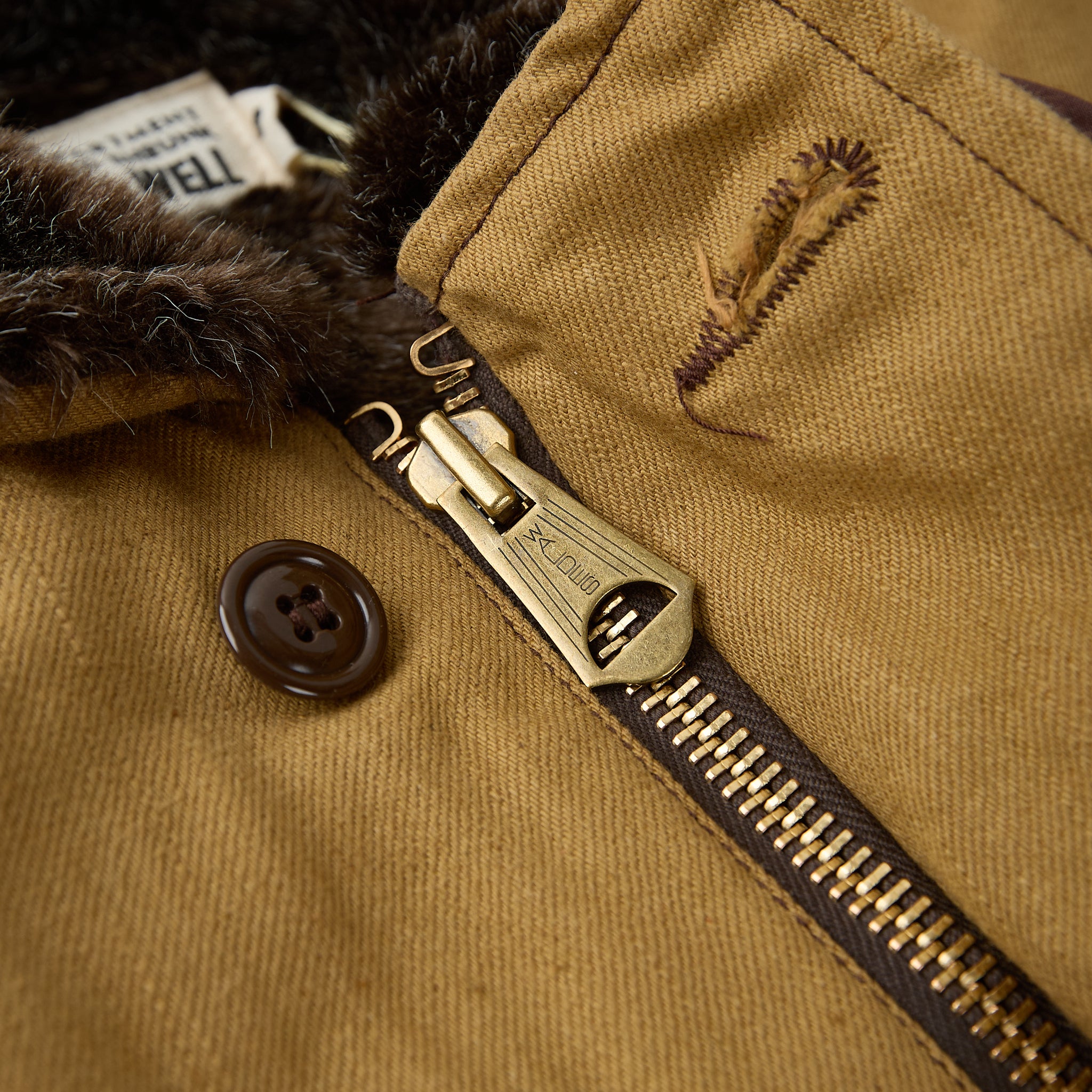 ues | short length deck jacket camel – stuf|f-official