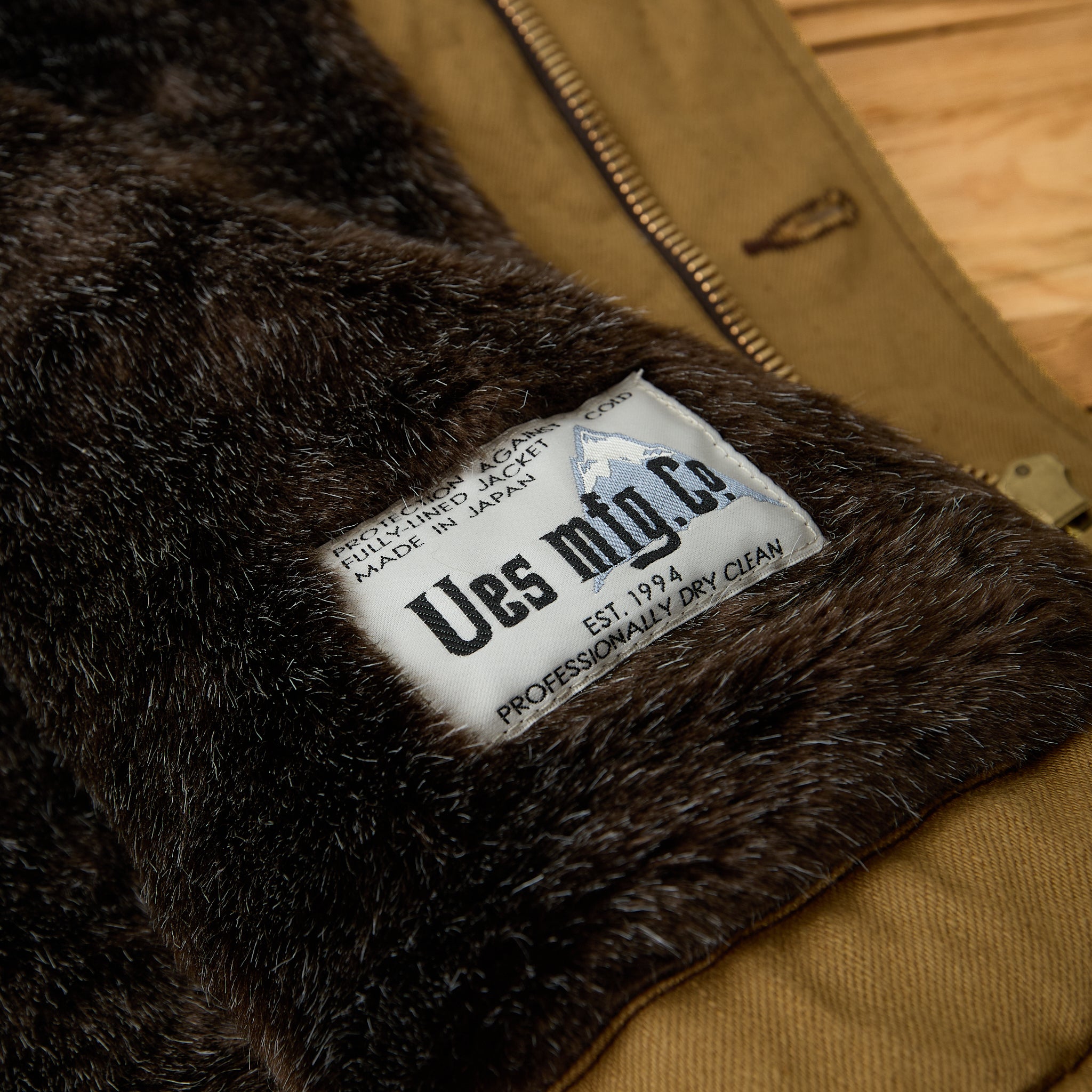 ues | short length deck jacket camel – stuf|f-official