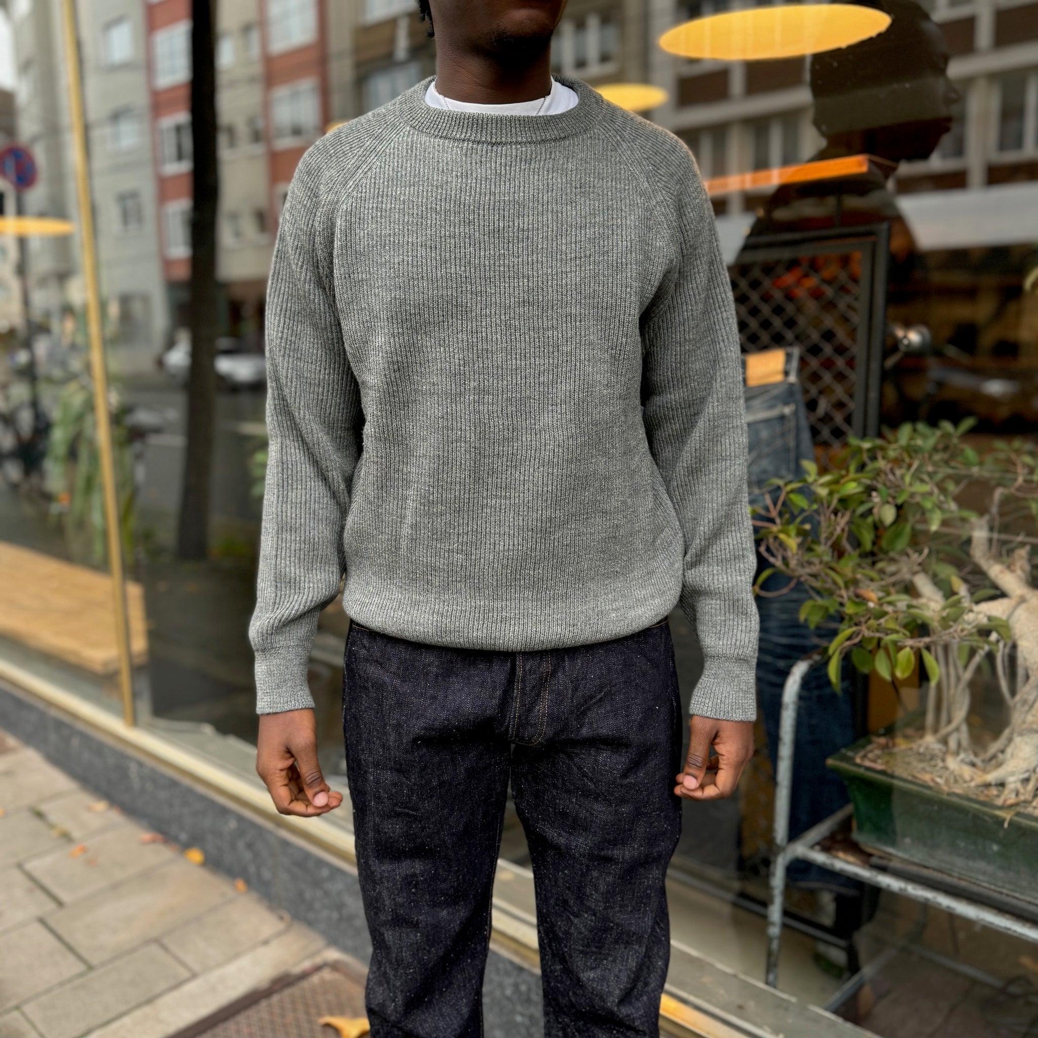 vincent et mireille | crew neck sweater - md grey – stuf|f-official