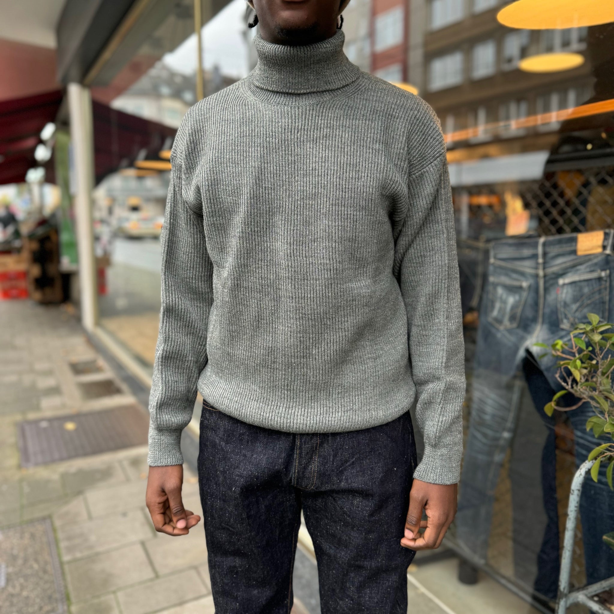 vincent et mireille | turtle neck sweater - md grey – stuf|f-official