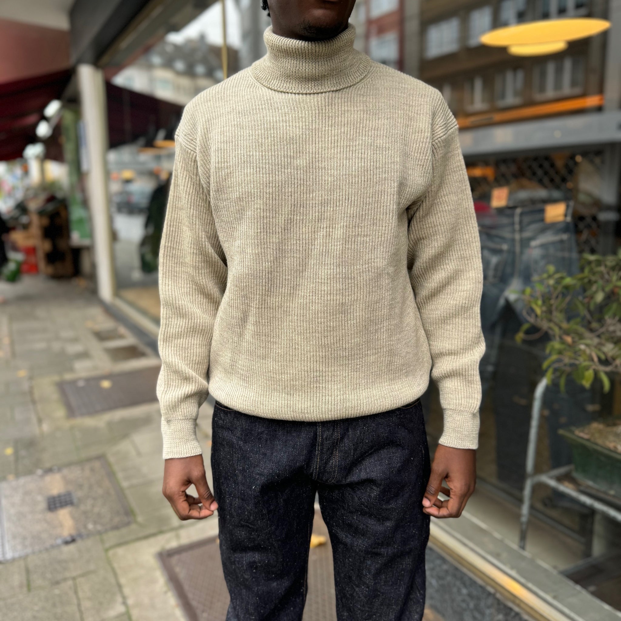 vincent et mireille | turtle neck sweater - natural – stuf|f-official