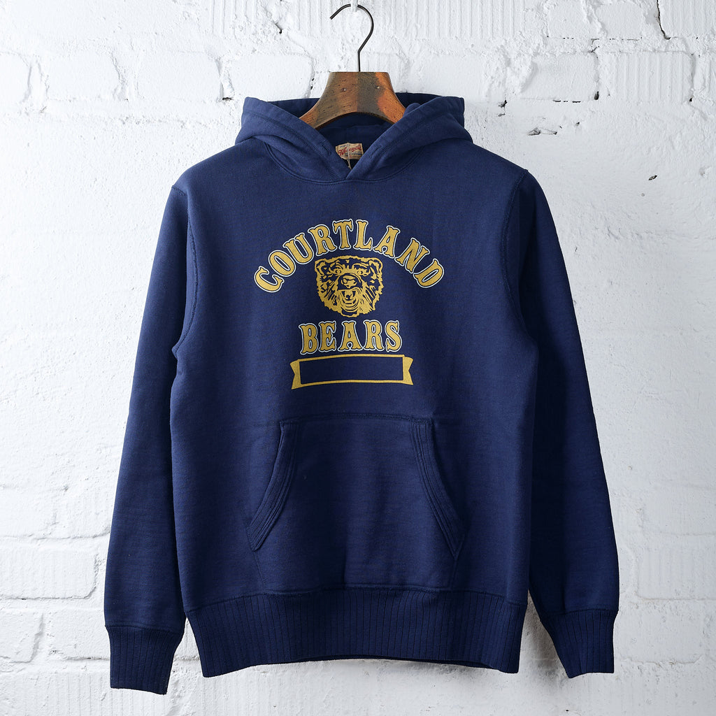 whitesville | wv69616 heavy sweat hooded parka "courtland bears" - navy