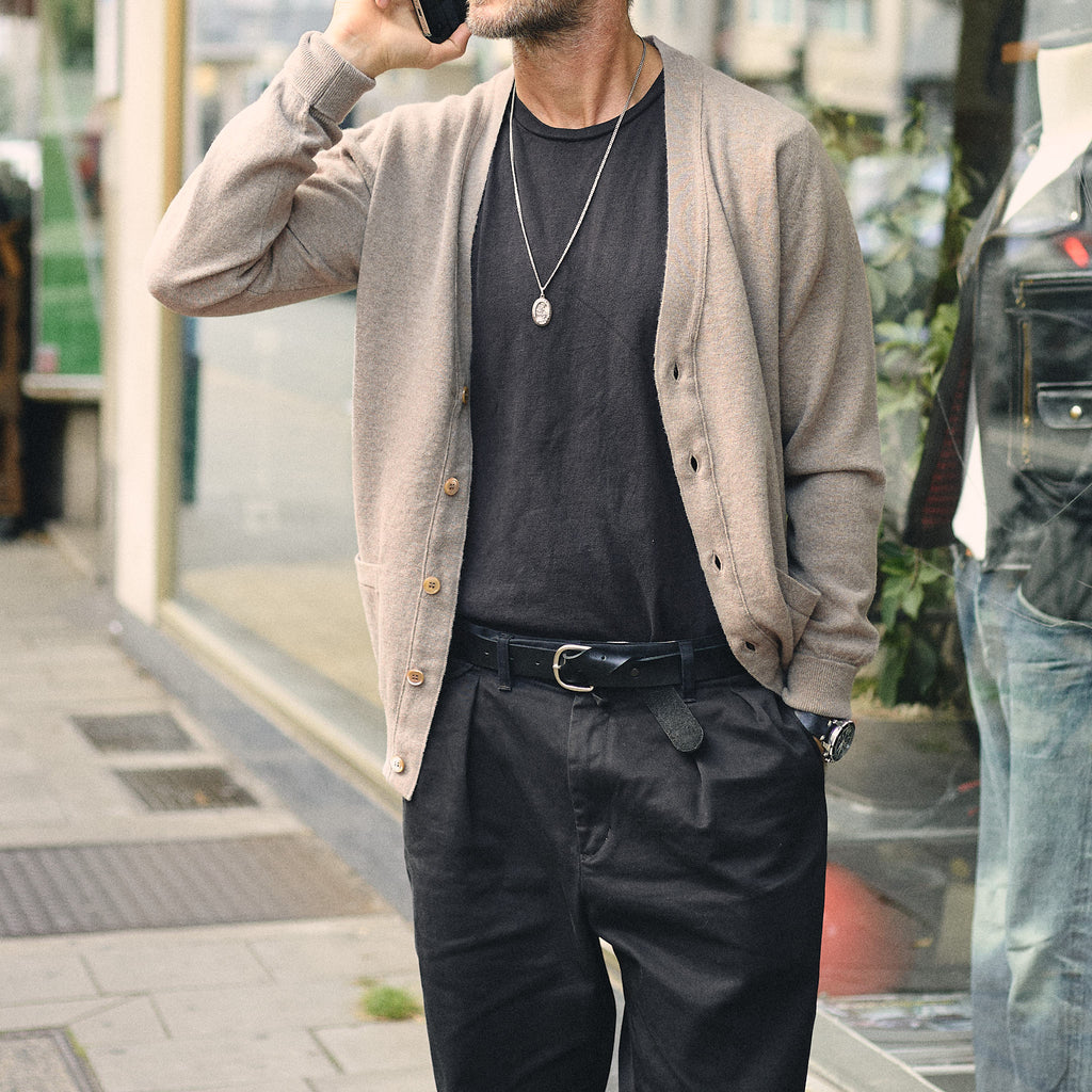 william lockie x stuf|f | gordon super geelong cardigan - mushroom - Bild 3