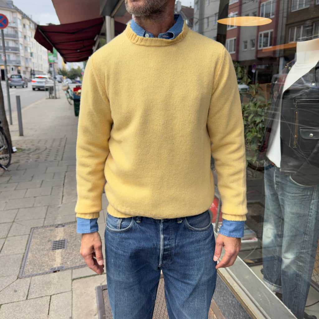 william lockie x stuf|f | gullan super geelong crew neck - canary - Bild 2