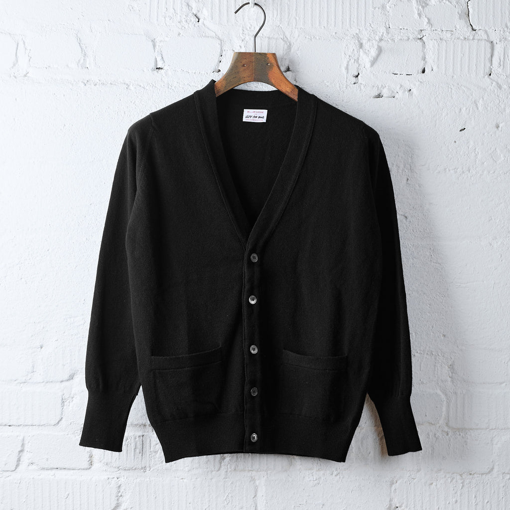 william lockie x stuf|f | gordon super geelong cardigan - black
