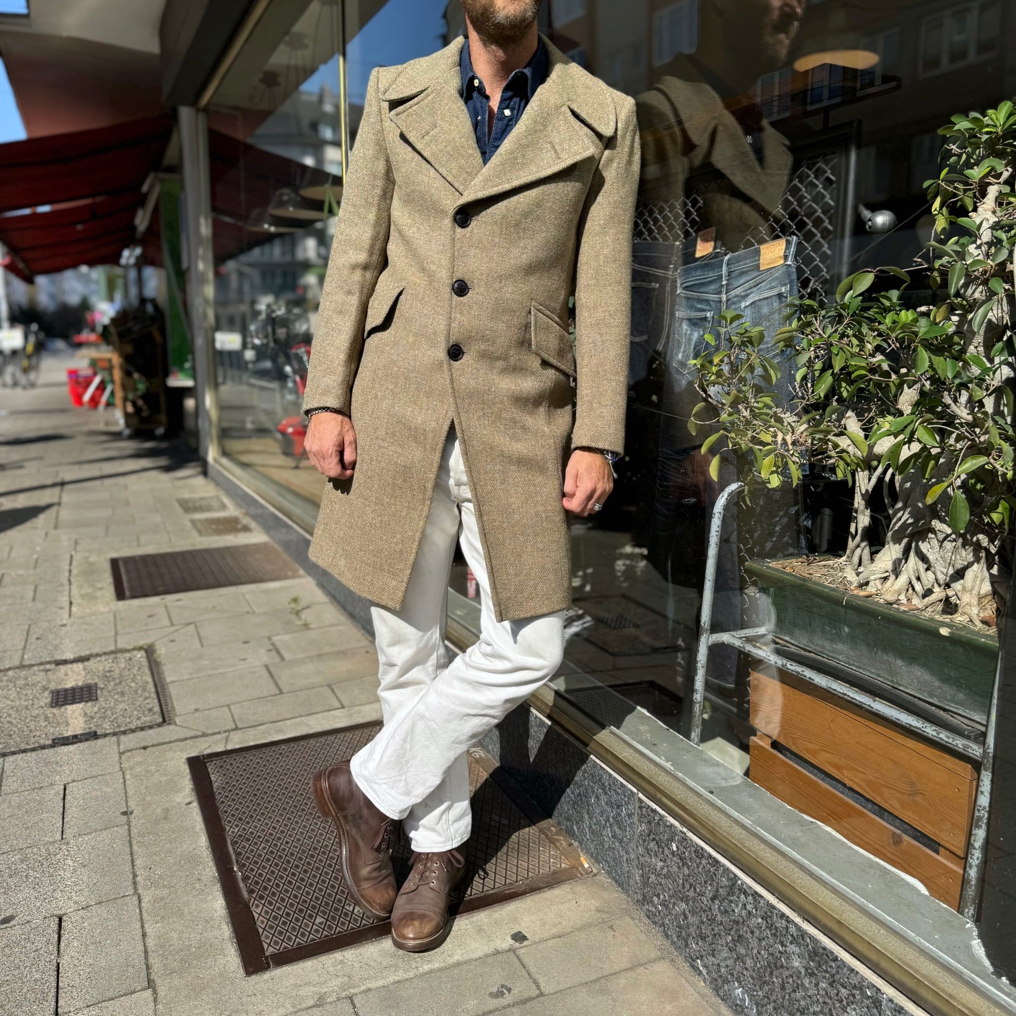 workhouse | pip coat harris tweed sage – stuf|f-official