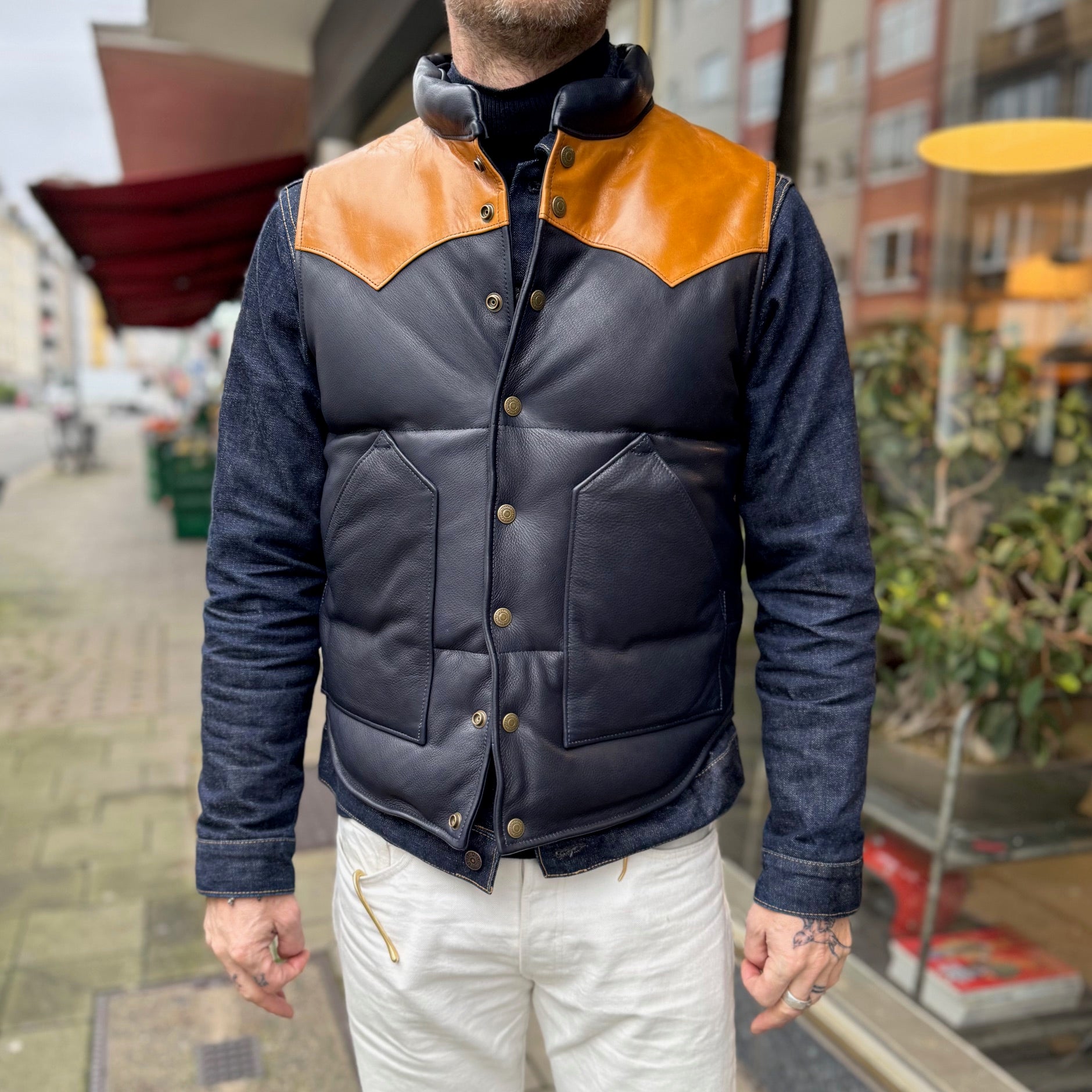 USS2 オストゥー Seer Vest DG XL y-2-sv-01-steer-oil-horse-hide
