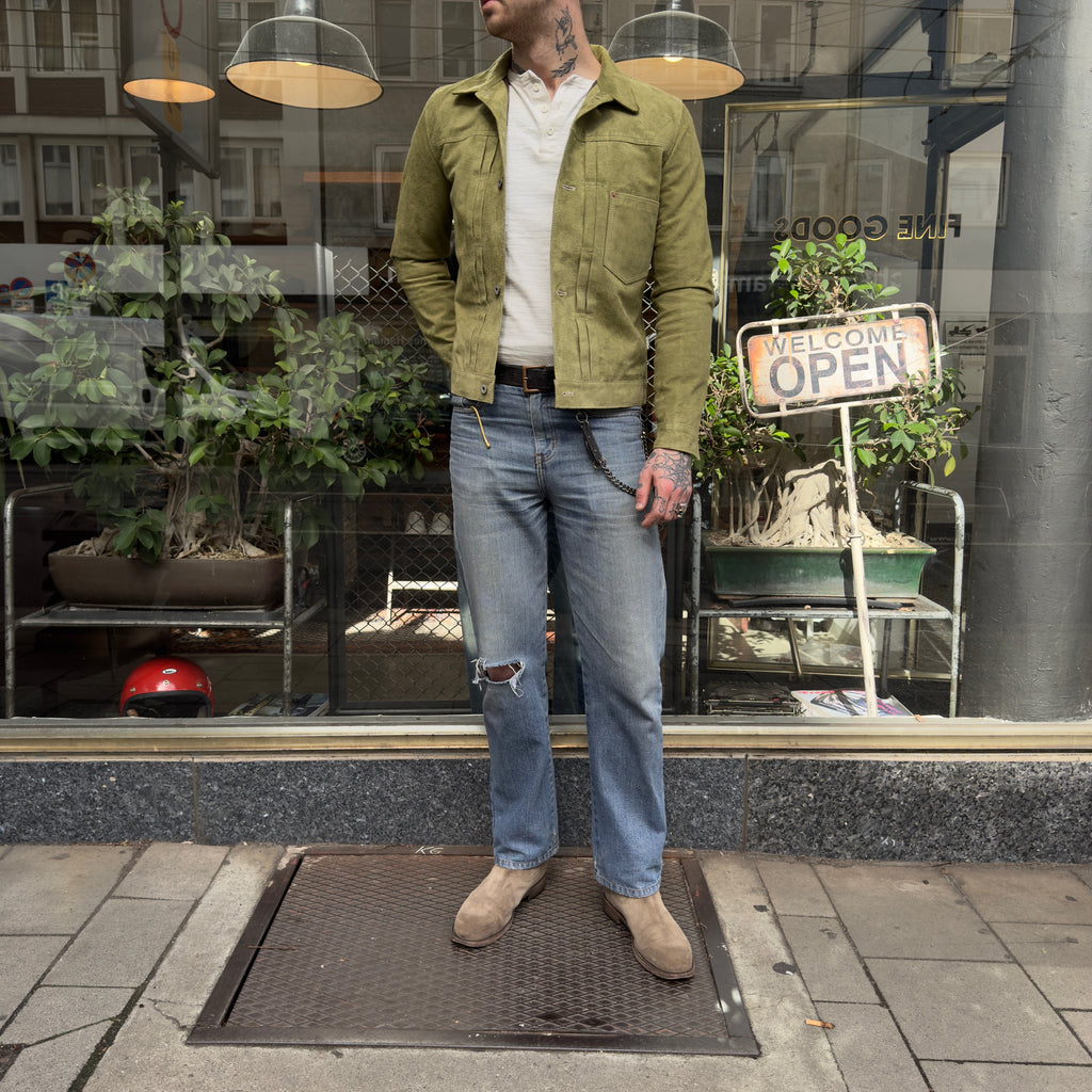 y'2 leather | khaki horse roughout type 1 jacket (hsb-140-t) - Bild 2