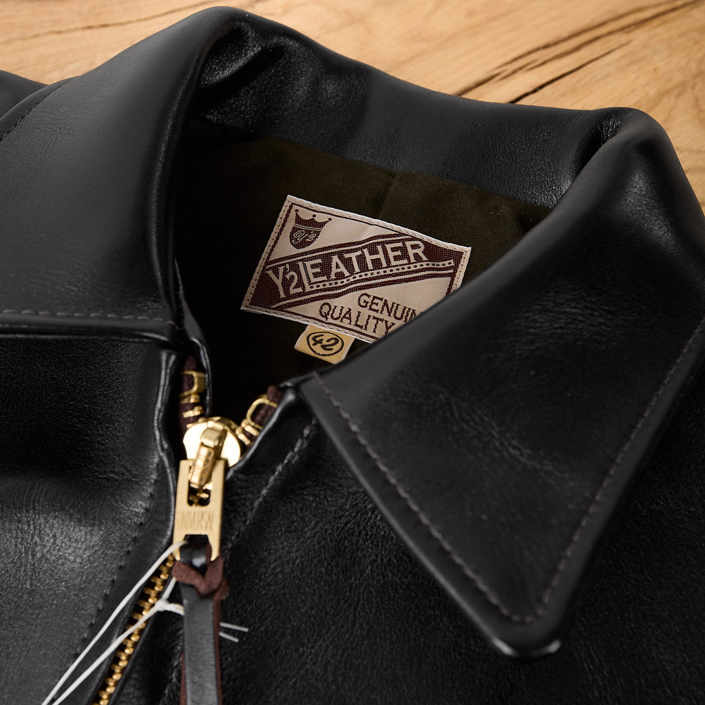 y'2 leather | aniline steer single riders (lsr-42)- black (teacore) - Bild 4