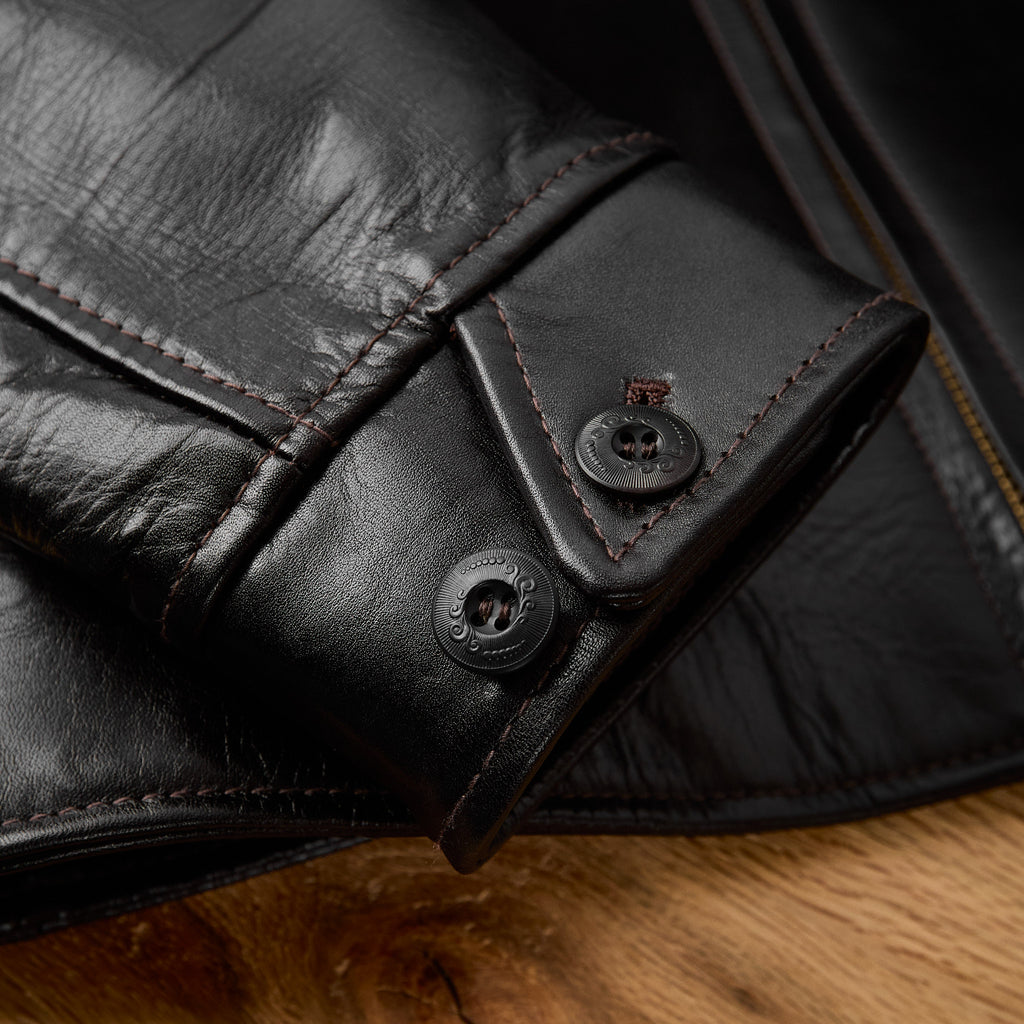 y'2 leather | aniline steer single riders (lsr-42)- black (teacore) - Bild 6