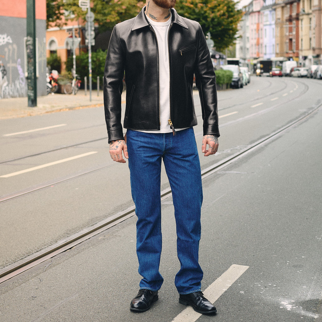 y'2 leather | aniline steer single riders (lsr-42)- black (teacore) - Bild 2